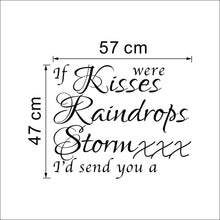Characters "Kisses Raindrops" wall stickers decor decals home decoration  NEW PVC 47*57CM SM6
