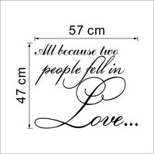Characters "Love" wall stickers home decor decals decoration Characters  NEW PVC 47*57CM SM6