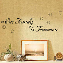 Characters "Our Family Is Forever" PVC Removable Wall Sticker Decor for bedroom living rooms SM6