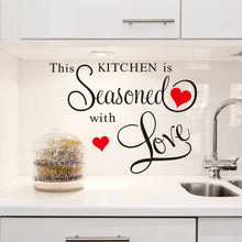 Characters "This Kitchen Is Seasoned With Love" PVC Removable Wall Sticker Decor For Kitchen SM6
