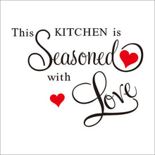 Characters "This Kitchen Is Seasoned With Love" PVC Removable Wall Sticker Decor For Kitchen SM6