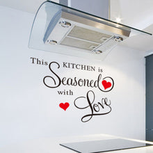 Characters "This Kitchen Is Seasoned With Love" PVC Removable Wall Sticker Decor For Kitchen SM6