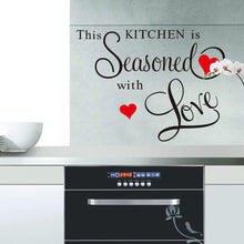 Characters "This Kitchen Is Seasoned With Love" PVC Removable Wall Sticker Decor For Kitchen SM6