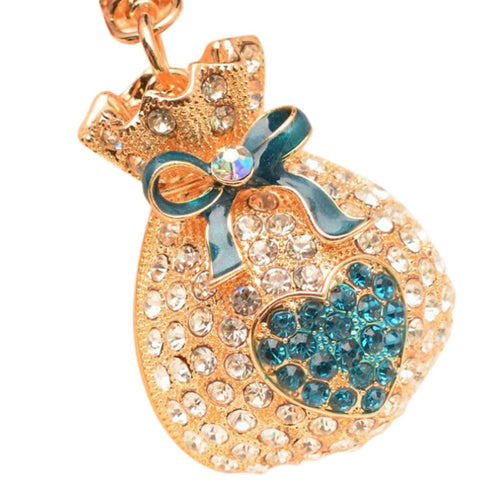 Charm Accessory Jewelry Gift For Lady 4 Colors s Crystal Rhinestone Hollow Heart Purse Bag Key Ring Keychain SM6