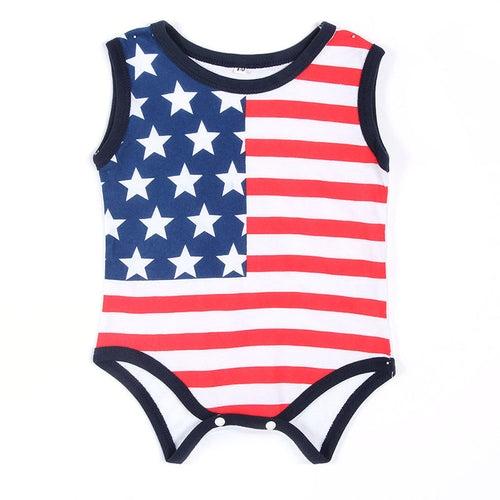 Charm Baby Boys Apparel Girls Toddlers Playsuit Newborn Flag Romper Jumpsuit SM6