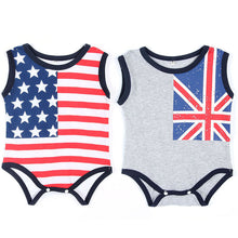 Charm Baby Boys Apparel Girls Toddlers Playsuit Newborn Flag Romper Jumpsuit SM6