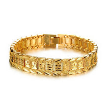 Charm Men Jewelry Gold Bracelet Alloy Gold Plated Round Chain Men Bracelet SM6