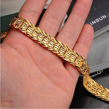 Charm Men Jewelry Gold Bracelet Alloy Gold Plated Round Chain Men Bracelet SM6