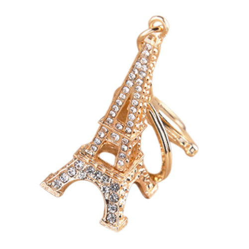 Charm Pendant Purse Bag Key Rings Gifts souvenirs key holder 2 Colors s Creative Eiffel Tower Rhinestone Keychain SM6