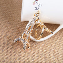 Charm Pendant Purse Bag Key Rings Gifts souvenirs key holder 2 Colors s Creative Eiffel Tower Rhinestone Keychain SM6