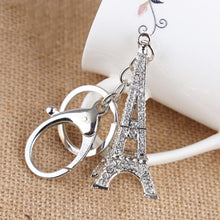 Charm Pendant Purse Bag Key Rings Gifts souvenirs key holder 2 Colors s Creative Eiffel Tower Rhinestone Keychain SM6