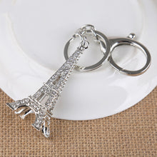 Charm Pendant Purse Bag Key Rings Gifts souvenirs key holder 2 Colors s Creative Eiffel Tower Rhinestone Keychain SM6