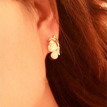 Charm Smooth Butterfly Stud Earrings For Women Golden Color Crystal Jewelry Peach Heart Earings SM6