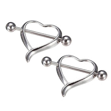 Charm Surgical Steel Love Heart Nipple Ring Shields Bar Navel Ring Body Piercing Women Jewelry Gifts  SM6