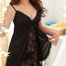 Charming Women's sexy lingerie uniform Cleavage black costumes sleepwear G-string lace underwear nightwear nightgown free size SM6