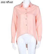 Cheap Clothes China Ladies Irregular Long Sleeve Button Shirt Women Fashion Autumn Tops Chemisier Femme#C908 SM6