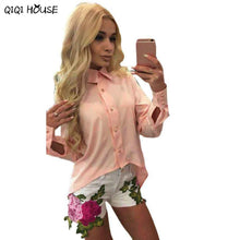 Cheap Clothes China Ladies Irregular Long Sleeve Button Shirt Women Fashion Autumn Tops Chemisier Femme#C908 SM6