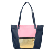 Women Smile Handbag PU Leather Contrast Color Pockets Zipper Mom Mommy Bag Large Capacity Casual Shoulder Bag Tote Black SM6