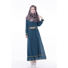 Chic Chiffon Kaftan Abaya Jilbab Islamic Muslim Women's Long Sleeve Maxi Dress New PY3 SM6