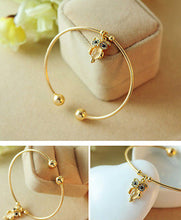 Chic Gold Plated Rhinestone Owl Cuff Bracelets Bangles for Women Lady Girl Women Jewelry Owl Bangles Bracelets for Women SM6
