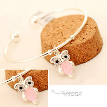 Chic Gold Plated Rhinestone Owl Cuff Bracelets Bangles for Women Lady Girl Women Jewelry Owl Bangles Bracelets for Women SM6