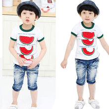 Chic Kid Toddler Tops Cozy T-Shirt Child Boys Crew Neck Watermelon Tee ShirtSM6