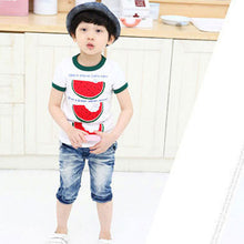 Chic Kid Toddler Tops Cozy T-Shirt Child Boys Crew Neck Watermelon Tee ShirtSM6
