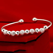 Chic Silver Plated Beads Ball Bangle Cuff Bracelets Women H  Jewelry Hot SM6