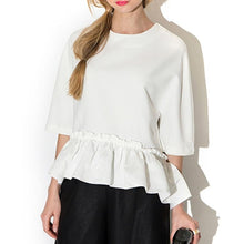 Chiffon Blouse Elegant Ruffles Half Sleeve White Women Blouse Autumn Spring Women Clothes Blusa Renda#112 SM6