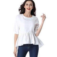 Chiffon Blouse Elegant Ruffles Half Sleeve White Women Blouse Autumn Spring Women Clothes Blusa Renda#112 SM6