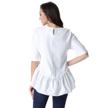 Chiffon Blouse Elegant Ruffles Half Sleeve White Women Blouse Autumn Spring Women Clothes Blusa Renda#112 SM6