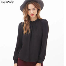 Chiffon Blouse Loose Long Sleeve Ladies Blouse Autumn Outwear Basic Fashion Top Casual Tops Camisas Femininas 2016#C117 SM6