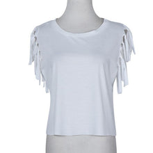 Chiffon Blouse Sleeveless Tassel Tops Casual Tank Tops Summer Style Ladies Blouses Blusas De Verao Blusas Mujer#B809 SM6