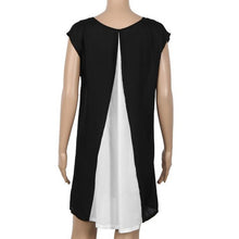 Chiffon Dress Patchwork Short Sleeve Summer Dresses Casual Short Dress Yellow Vestidos Mujer 2016#B715 SM6