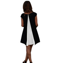 Chiffon Dress Patchwork Short Sleeve Summer Dresses Casual Short Dress Yellow Vestidos Mujer 2016#B715 SM6