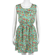 Chiffon Dress Print Floral Small Flowe Sleeveless Mini Short Dress Cheap Clothes China Vestidos Cortos Beach#B719 SM6