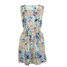 Chiffon Dress Print Floral Small Flowe Sleeveless Mini Short Dress Cheap Clothes China Vestidos Cortos Beach#B719 SM6