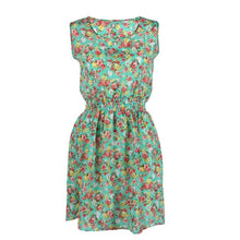 Chiffon Dress Print Floral Small Flowe Sleeveless Mini Short Dress Cheap Clothes China Vestidos Cortos Beach#B719 SM6