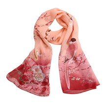 Chiffon Shawl Women Scarves Printed Birds Soft Chiffon Hijab Shawls And Scarves Ponchos Mujer 2016#A11 SM6