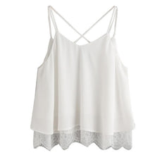 Chiffon Woman Vest Lace Strap Top Sutia Suspenders Short Crop Tops For Women Summer Beach Sleeveless Tank Chalecos#121 SM6