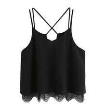 Chiffon Woman Vest Lace Strap Top Sutia Suspenders Short Crop Tops For Women Summer Beach Sleeveless Tank Chalecos#121 SM6