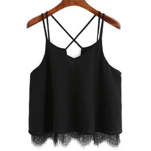 Chiffon Woman Vest Lace Strap Top Sutia Suspenders Short Crop Tops For Women Summer Beach Sleeveless Tank Chalecos#121 SM6