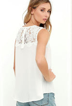 Chiffon Women Blouse Plus Size 3XL Lace Patchwork Sleeveless Summer Blouse Elegant Ladies Office Blouse Ropa Mujer#112 SM6