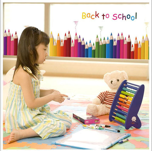 Childlike innocence Free postage 7147 color pen children bedroom living room background can remove self-adhesive stickers SM6