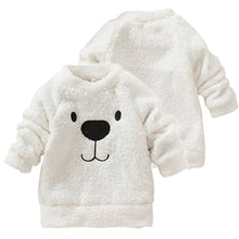 Children Baby Boys Girls Warm Sweater Clothing Lovely Bear Furry White Thick Pullover Coat SM6