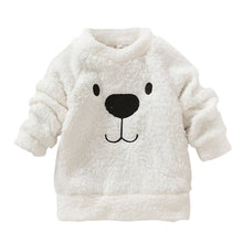 Children Baby Boys Girls Warm Sweater Clothing Lovely Bear Furry White Thick Pullover Coat SM6