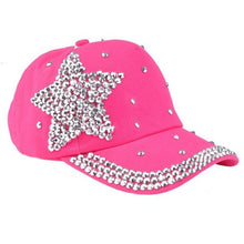 Children Cap For Girls  Fashion women's hats Baseball Cap Rhinestone Star Shaped Boy Girls Snapback Hat 5 Colors hat SM6