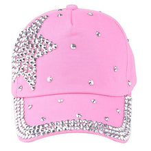 Children Cap For Girls  Fashion women's hats Baseball Cap Rhinestone Star Shaped Boy Girls Snapback Hat 5 Colors hat SM6