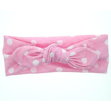 Children Hair Band Cute Dot Printed Bows Baby Girl Hair Accessories Rabbit Ears Elastic Hair Ties Bunny Ears Faixa De Cabelo#121 SM6