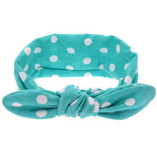 Children Hair Band Cute Dot Printed Bows Baby Girl Hair Accessories Rabbit Ears Elastic Hair Ties Bunny Ears Faixa De Cabelo#121 SM6